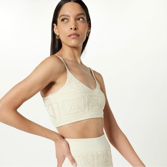 NWT The Drop Cream Crochet Bralette - Picture 2 of 6